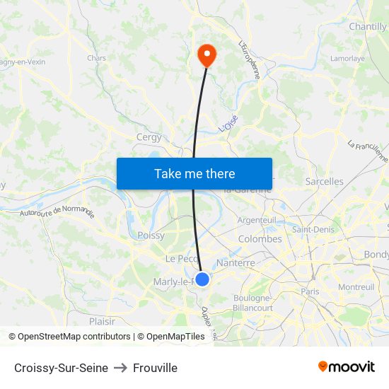 Croissy-Sur-Seine to Frouville map