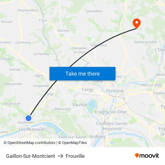 Gaillon-Sur-Montcient to Frouville map