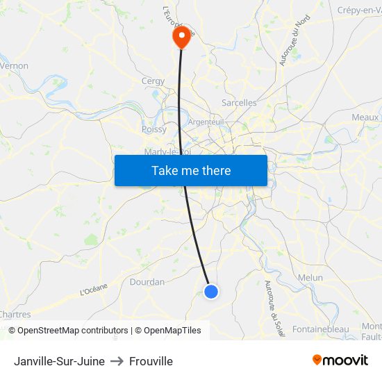 Janville-Sur-Juine to Frouville map