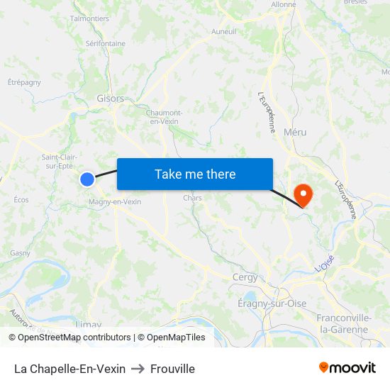 La Chapelle-En-Vexin to Frouville map