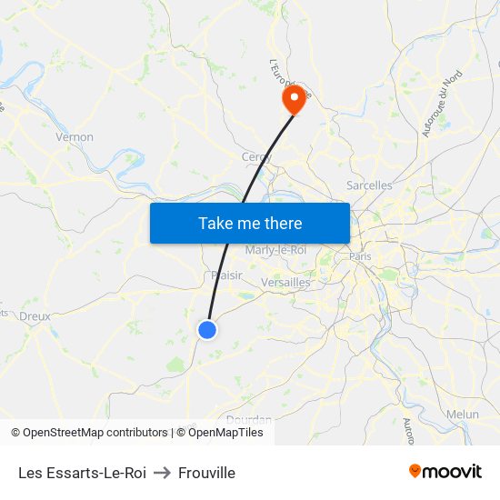 Les Essarts-Le-Roi to Frouville map