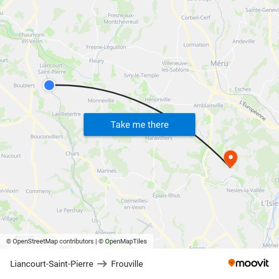 Liancourt-Saint-Pierre to Frouville map
