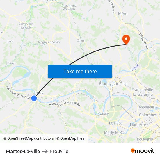 Mantes-La-Ville to Frouville map