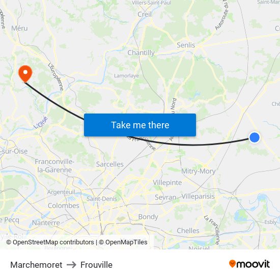 Marchemoret to Frouville map