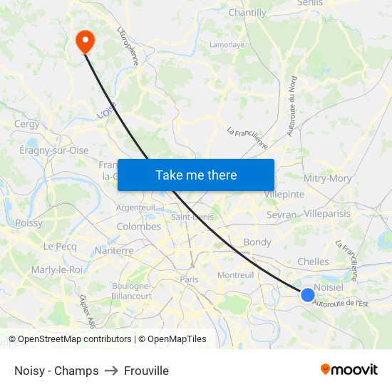 Noisy - Champs to Frouville map