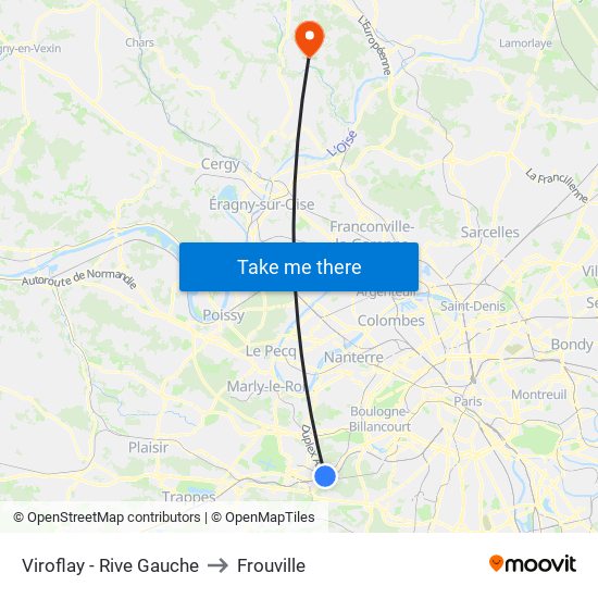 Viroflay - Rive Gauche to Frouville map