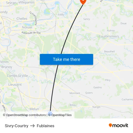 Sivry-Courtry to Fublaines map