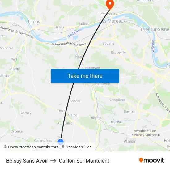 Boissy-Sans-Avoir to Gaillon-Sur-Montcient map