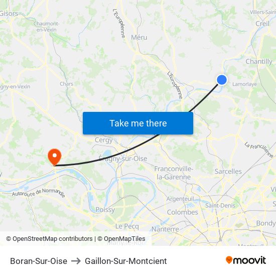 Boran-Sur-Oise to Gaillon-Sur-Montcient map
