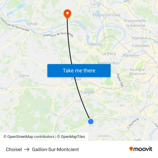 Choisel to Gaillon-Sur-Montcient map