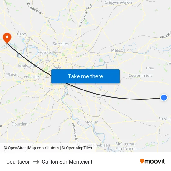 Courtacon to Gaillon-Sur-Montcient map