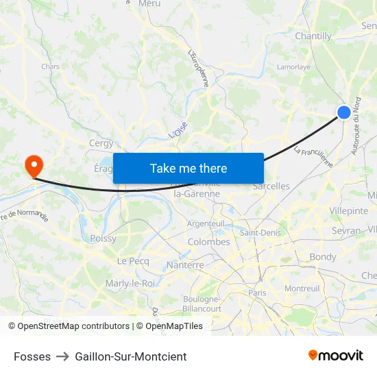 Fosses to Gaillon-Sur-Montcient map