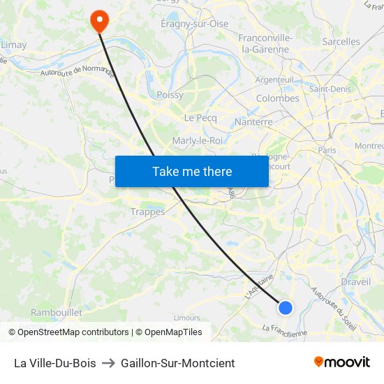 La Ville-Du-Bois to Gaillon-Sur-Montcient map