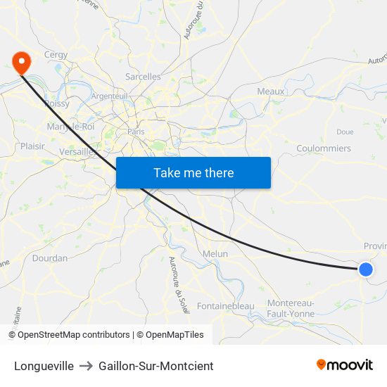 Longueville to Gaillon-Sur-Montcient map