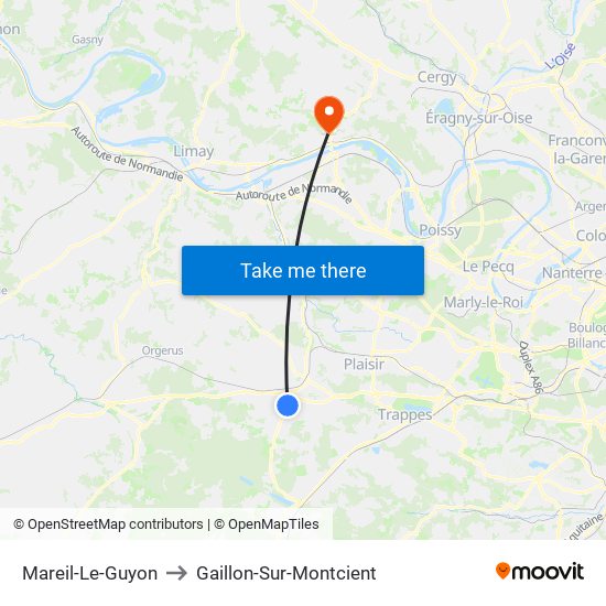 Mareil-Le-Guyon to Gaillon-Sur-Montcient map