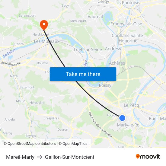 Mareil-Marly to Gaillon-Sur-Montcient map