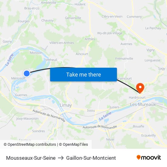 Mousseaux-Sur-Seine to Gaillon-Sur-Montcient map
