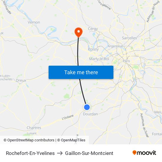 Rochefort-En-Yvelines to Gaillon-Sur-Montcient map