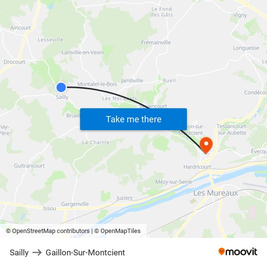 Sailly to Gaillon-Sur-Montcient map