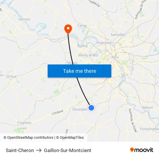 Saint-Cheron to Gaillon-Sur-Montcient map