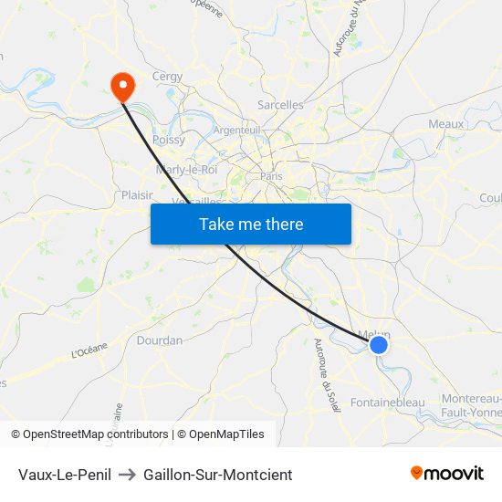 Vaux-Le-Penil to Gaillon-Sur-Montcient map