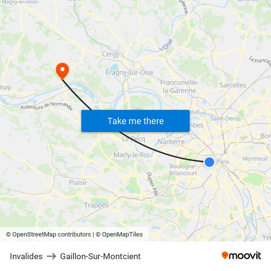 Invalides to Gaillon-Sur-Montcient map