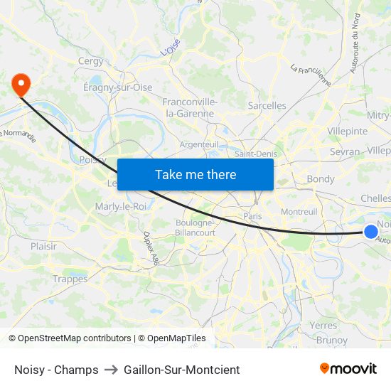 Noisy - Champs to Gaillon-Sur-Montcient map