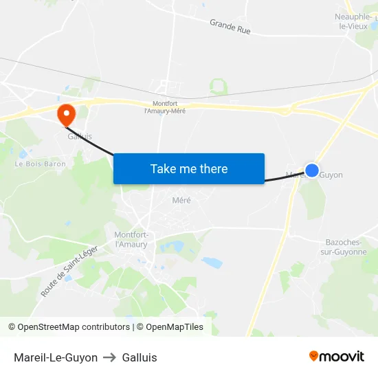 Mareil-Le-Guyon to Galluis map