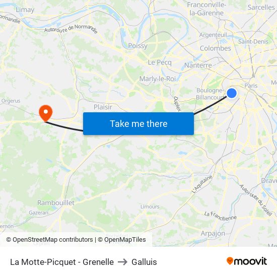La Motte-Picquet - Grenelle to Galluis map