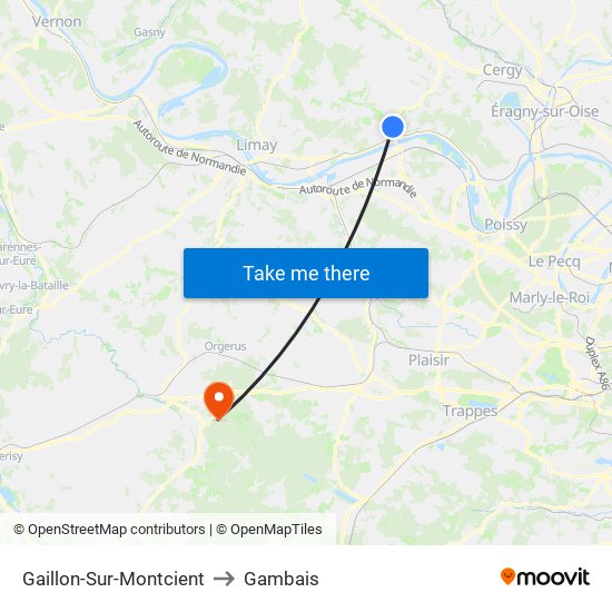 Gaillon-Sur-Montcient to Gambais map