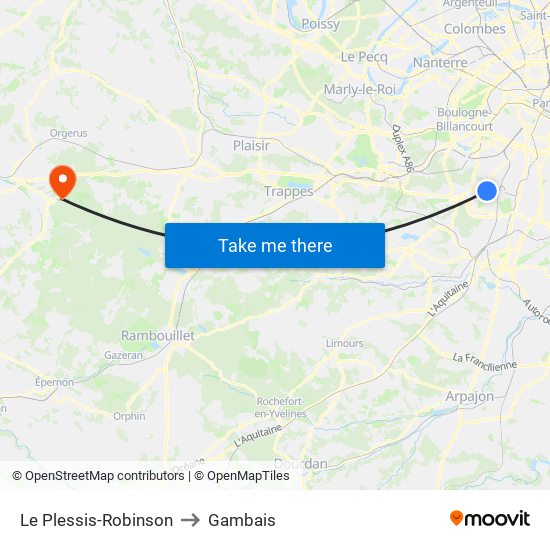 Le Plessis-Robinson to Le Plessis-Robinson map