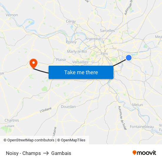 Noisy - Champs to Gambais map