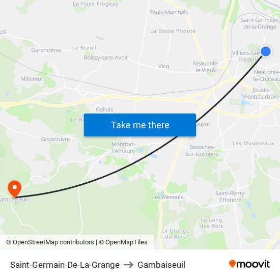 Saint-Germain-De-La-Grange to Gambaiseuil map