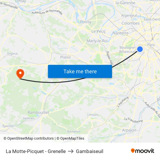 La Motte-Picquet - Grenelle to Gambaiseuil map