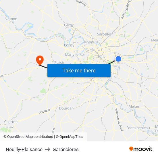 Neuilly-Plaisance to Garancieres map