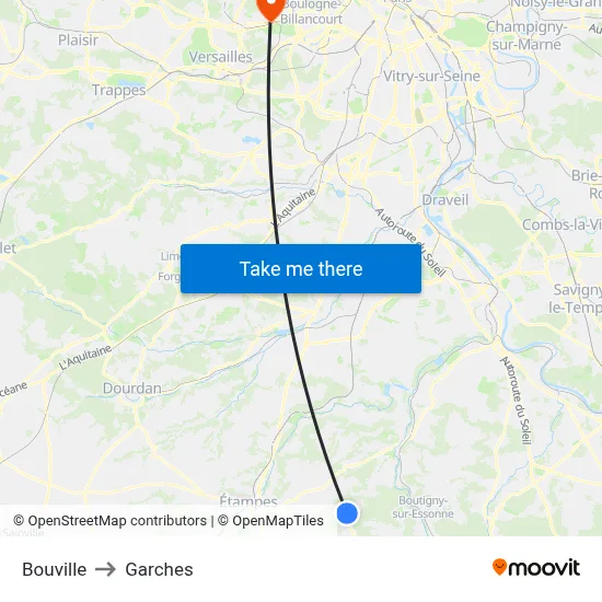 Bouville to Garches map