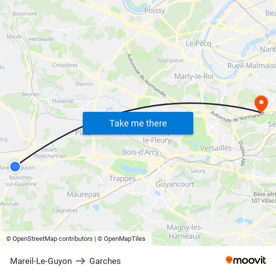 Mareil-Le-Guyon to Garches map