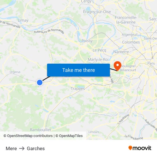 Mere to Garches map