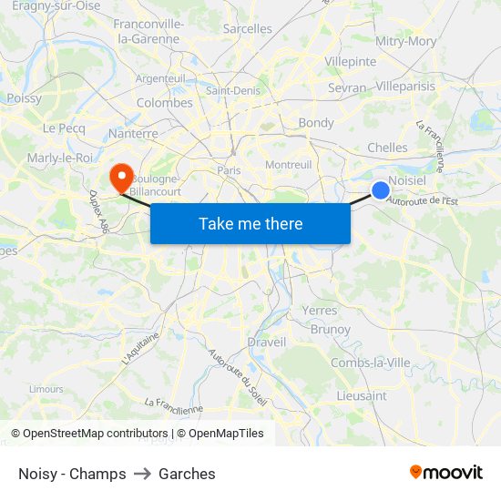 Noisy - Champs to Garches map