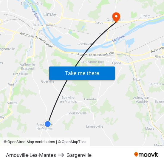 Arnouville-Les-Mantes to Gargenville map