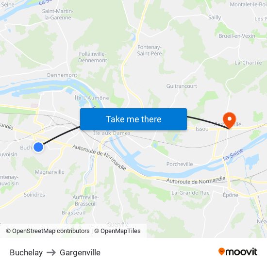 Buchelay to Gargenville map
