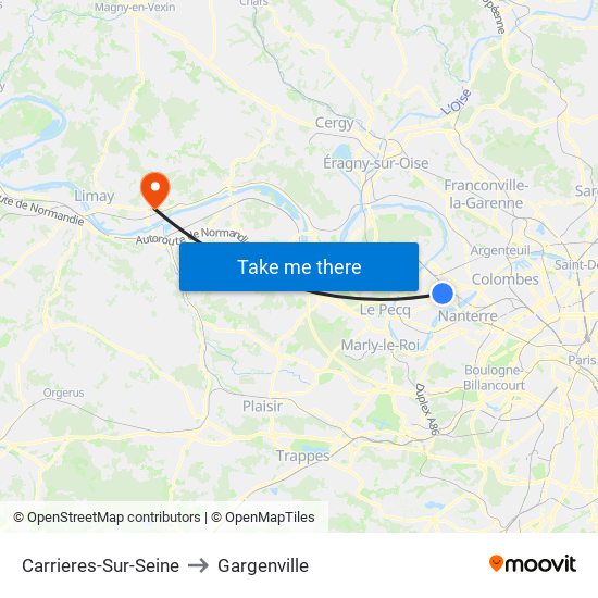 Carrieres-Sur-Seine to Gargenville map