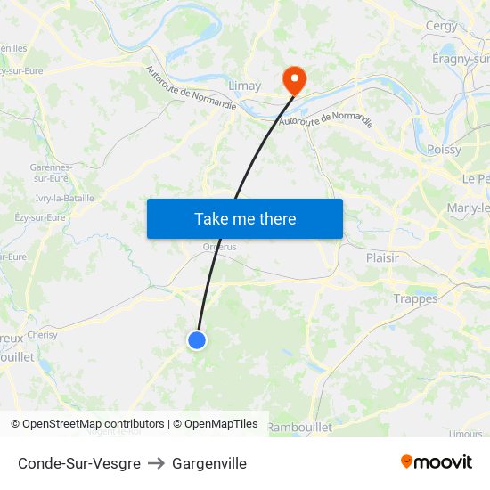 Conde-Sur-Vesgre to Gargenville map