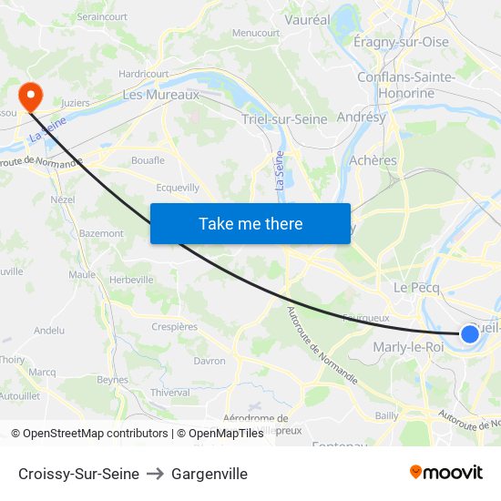 Croissy-Sur-Seine to Gargenville map