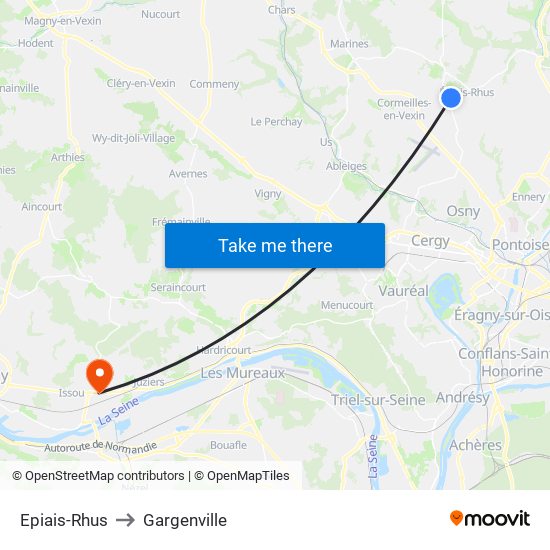 Epiais-Rhus to Gargenville map
