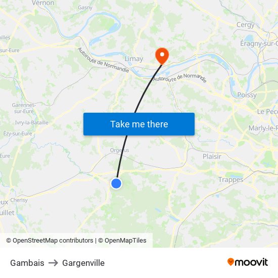 Gambais to Gargenville map