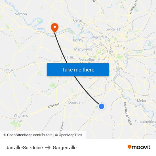 Janville-Sur-Juine to Gargenville map
