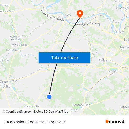 La Boissiere-Ecole to Gargenville map