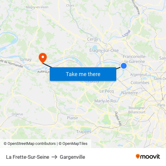 La Frette-Sur-Seine to Gargenville map