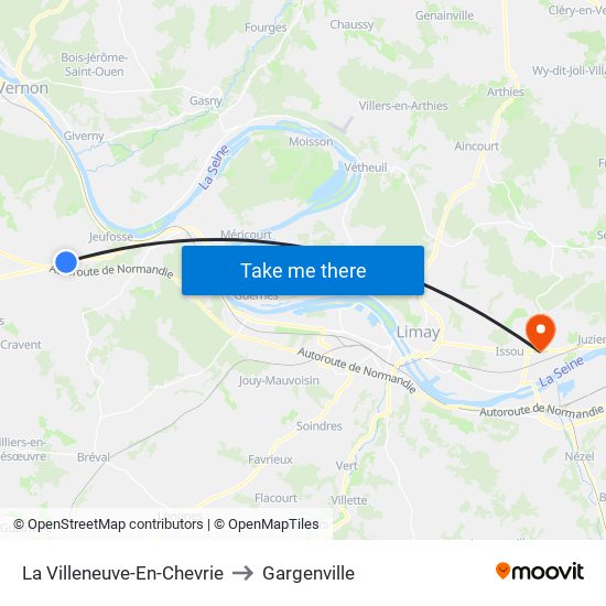La Villeneuve-En-Chevrie to Gargenville map